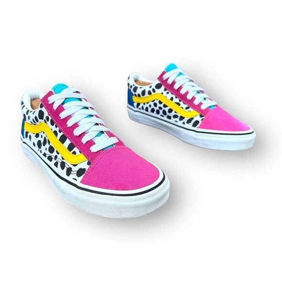 Vans Old Skool Platform Sneakers Multicolor Unisex Size 7 Pink Polka Dot Color - Picture 8 of 14